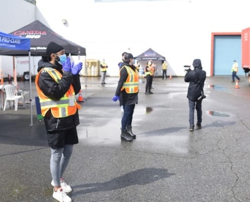 Restoration volunteers cheer up image in Greater Vancouver, BC