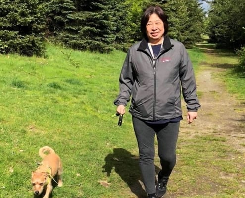  A lady with her pet, Crossroads Hospice Society