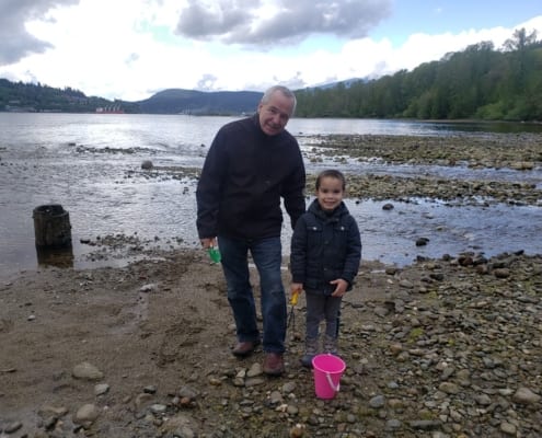 Grandpa with his grand son