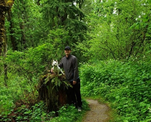 Canstar Fire & Flood helps to take our pets for walk in forest in Summerland, BC