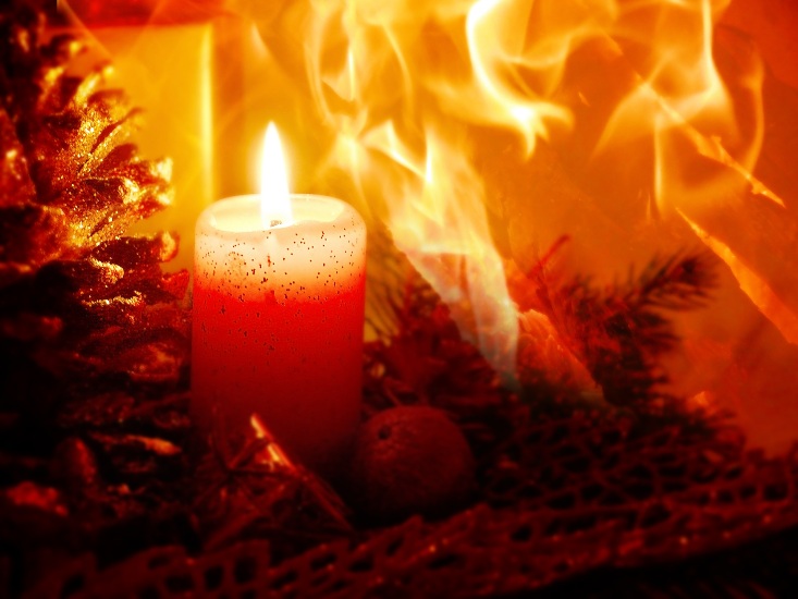candle causes fire
